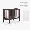 thumbnail image 3 of Dream On Me 2-in-1 Folding Portable Mini Crib, Chocolate Chip, 3 of 8