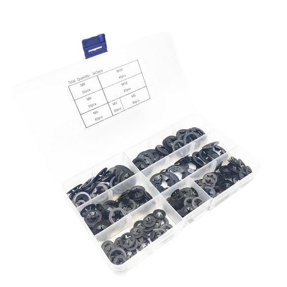 Washers 340 Pcs Starlock Washers, Lock Washers, Lock Washers, Speed Push Speed Clips Fasteners Washers