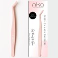 thumbnail image 1 of NKA Precision Lash Tweezers – Non-Stick Coated Tips for Effortless Press-On Lash Application – Soft Pink, Ergonomic Design, 1 of 4