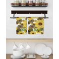 thumbnail image 3 of Spring Flowers Kitchen Dish Towels for Drying Dishes Set of 3, Farmhouse Botanical Brown Yellow Daisy Waffle Weave Microfiber Hand Tea Bathroom Towels Quick Dry & Absorbent Towel 15.7x23.6, 3 of 7