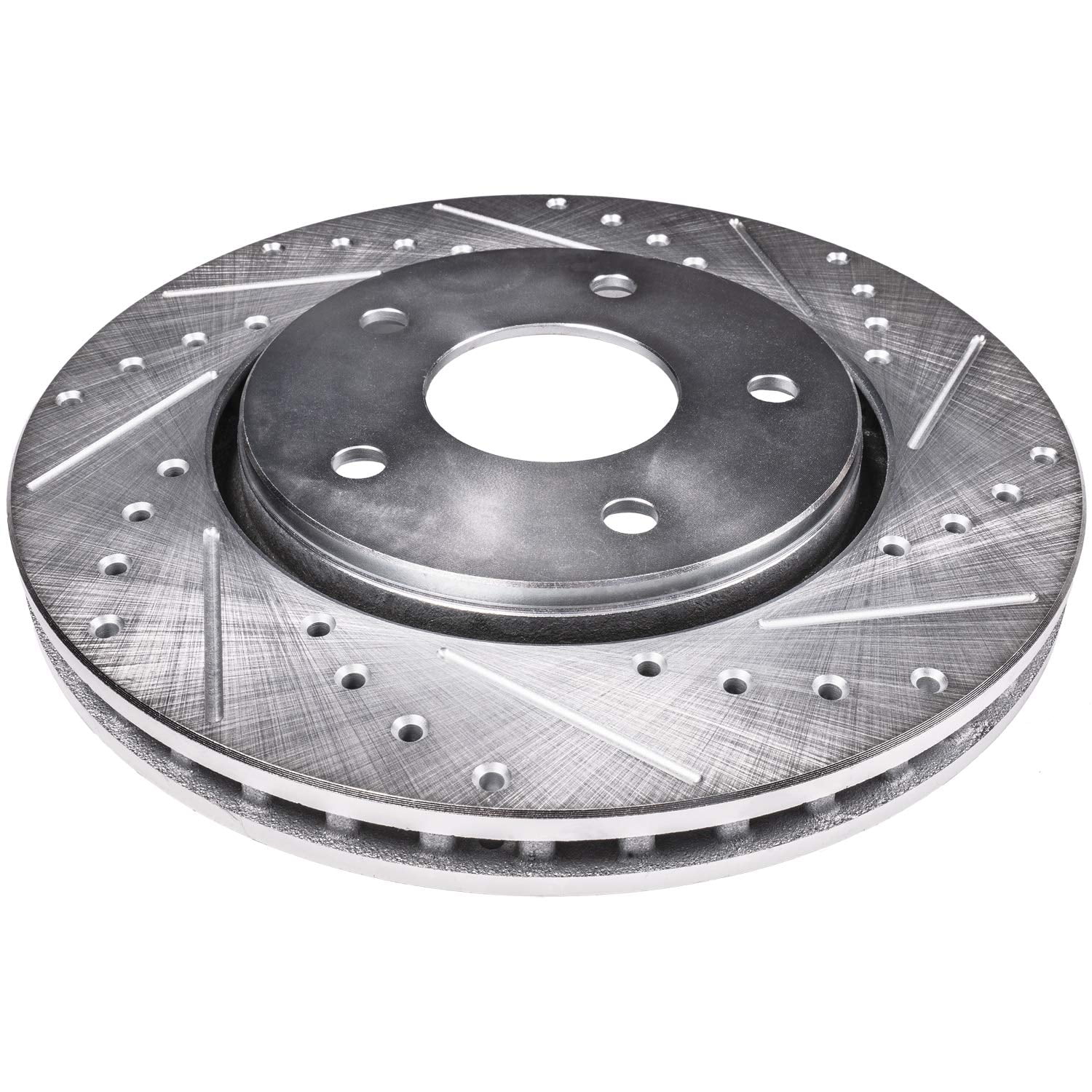 Detroit Axle - Brake Rotors for 2013-2019 Cadillac ATS, Drilled and Slotted Disc Brake Rotors 2014 2015 2016 2017 2018 Replacement: 11.81" inch Front and 12.40" inch Rear Rotor