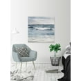 Marmont Hill White Waves Splash Canvas Wall Art, 18" x 18"