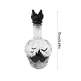 thumbnail image 2 of Gothic Style Decorative Glass Bottle with Red Black Castle Design, Vintage Halloween Potion Jar, Unique Home Bar Decor, 2 of 2