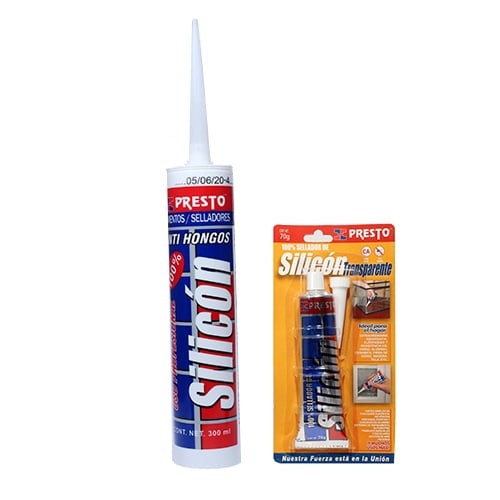 Silicon Presto 100% Transparente 70 gr