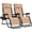 Beige, variant on Set of 2 Mesh Textured Zero Gravity Lounge Chair, Foldable Patio Reclining Chairs with Pillow and Cup Holder Tray, Heavy Duty Folding Lawn Chairs for Yard Camping Outdoor, Adult Furniture