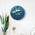 thumbnail image 6 of 10 Inch Wall Clock Battery Operated Square Clock for Office, Kitchen, Outdoor, Living Room, Angry Great White Shark In The Sea, 6 of 7