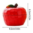thumbnail image 2 of Cevemin Strawberry Ceramic Fruit Storage Box with Lid - Multifunctional Trinket Box Candy Jar for Home Decor and Gift Giving, 2 of 6