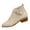 Beige 2, variant on Wensltd Women's Short Boots Wide Width Chunky Pointy Toe Suede Booties Fashion Fall Shoes for Women