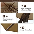 thumbnail image 3 of Aimee Lii 11 Feet Outdoor Cantilever Hanging Umbrella with Base and Wheels, Sunbrella Patio Umbrellas, Tan, 3 of 8