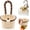 Brown, variant on Hanging Sink Drain Basket for Kitchen, Multifunctional Hanging Sink Strainer Basket with Press-to-Dump Bottom, Adjustable Faucet Sink Drain Basket for Food Scraps, Noodles & Vegetables (Pink)