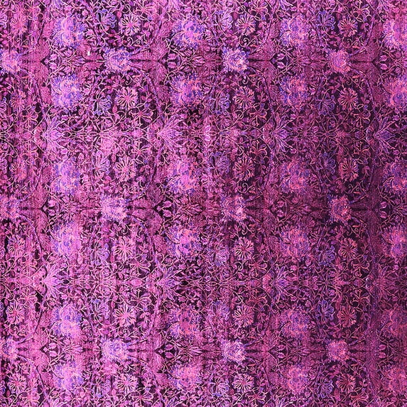 Ahgly Company Indoor Square Oriental Pink Industrial Area Rugs, 5' Square