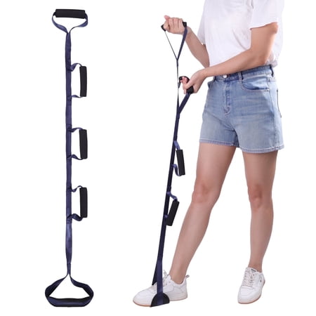 lefeke Leg Lifter Strap with Padded Handgrips & Foot Loop for Hip & Knee Recovery, Mobility Aid for Transfers