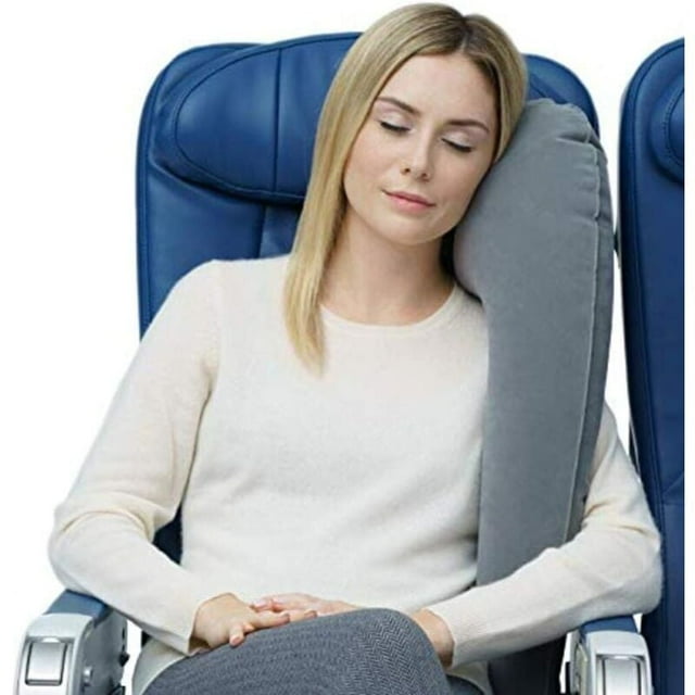 Coussin Auto, Oreiller De Voyage - Inflatable Luxury - Innovant, Breveté et Gonflable - Cale Nuque, Coussin Repose Nuque, Tête, Oreiller Cervical(gris clair)