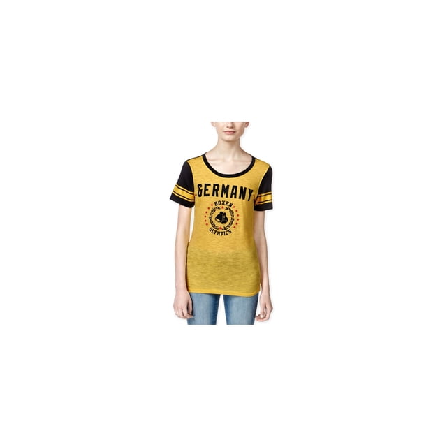 Freeze CMI Inc. T-Shirt Graphique de Boxe Allemagne pour Femmes, Jaune, Juniors, Petit