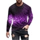 thumbnail image 2 of Blusas y camisas de manga larga con cuello redondo para hombre, blusa informal de manga larga con cuello redondo y estampado de rayas, blusa de poliéster para hombre, 2 of 5