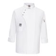 thumbnail image 1 of Chaquetas Abrigo de Manga Larga Uniformes Hotel Restaurantes - Blanco, L Sunnimix uniforme de chaqueta de chef, 1 of 7