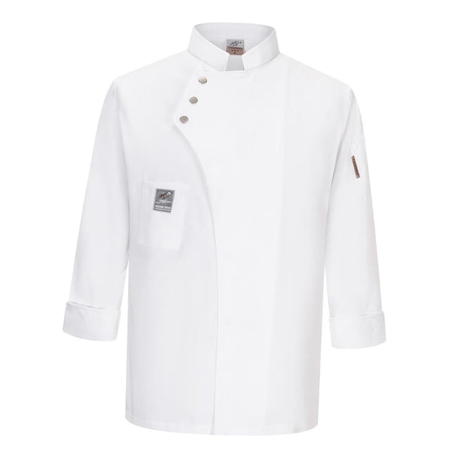 Chaquetas Abrigo de Manga Larga Uniformes Hotel Restaurantes - Blanco, L Sunnimix uniforme de chaqueta de chef