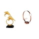 thumbnail image 1 of Figura de delfín,Colección de adornos de escritorio con figuras de delfines,Portabotellas de vino,Soporte para botellas de vino,soporte para botellas de vino,estante de hierro,Decoración de, 1 of 8