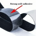 thumbnail image 4 of Wide Black Hook And Loop Adhesive Tape 1 Yd Length Self Sticky Hook Loop Tape Heavy Duty Black Fastener Adhesive Tape For Window Fixing Net Carpets Diy Project Handmade Cloth, White One Size, 4 of 8