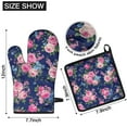 thumbnail image 6 of Pioneer Flower Kitchen Oven Mitt and Pot Holder Sets 4 Pcs for Baking, Cooking and Grilling, Heat Resistant Up To 392 °F, 6 of 7