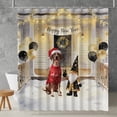 thumbnail image 2 of Happy New Year 2026 German Shorthaired Pointer Santa Gnome Holiday Party Snow Shower Curtain GSP Lover Dog Gift Waterproof Bathroom Bathtub Curtain - 13019, 2 of 5