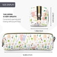 thumbnail image 3 of Easygdp Flower Rabbit para Estuche de Lápices de Cuero, Estuche de Papelería de Cuero, Estuche de Gran Capacidad con Cremallera, 3 of 7