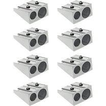 4/8/12Pcs Aluminum Alloy Double-Hole Pencil Sharpener - Beveled Metal Pen Planer, Manual Pencil Sharpener, Durable Metal Pencil Sharpeners for Home & Office