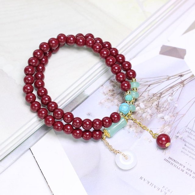 Accesorios envueltos doble estilo étnico pulsera de cerámica pulsera de cuentas mujer alto sentido