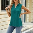 thumbnail image 2 of loopsun Plus Size Tops for Womens,Womens Summer Tops,Women's Fashion Casual Summer Solid V-neck Strappy Top Loose Blouses Green M, 2 of 5