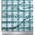 thumbnail image 1 of Soimoi Poly Georgette Fabric Floral & Plaid Check Printed Craft Fabric by The Yard 42 Inch Wide, 1 of 3