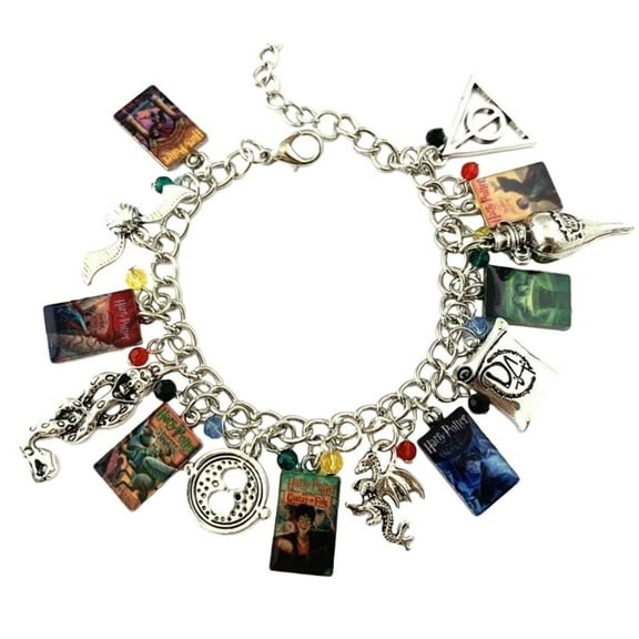 Harry Potter Charm Bracelet with Book Cover Charms