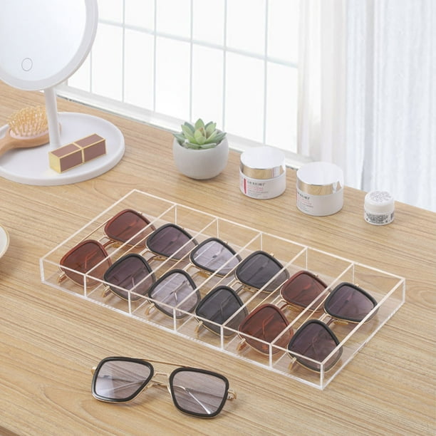 BESTYASH Exhibidor De Gafas De Acrílico Transparente Con 6 Espacios Multifuncionales Para
