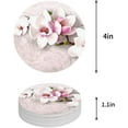 thumbnail image 1 of FMSHPON Pink Magnolia Flower Set of 8 Round Coaster for Drinks, Absorbent Ceramic Stone Coasters Cup Mat with Cork Base for Home Kitchen Room Coffee Table Bar Decor, 1 of 6
