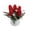 Red, variant on Low Maintenance & Natural Looking, 7.9x7.1x7.1 Inch Potted Plant, Table Decor & Artificial Tulip Flower Bonsai, Fully Assembled Design for Home Office