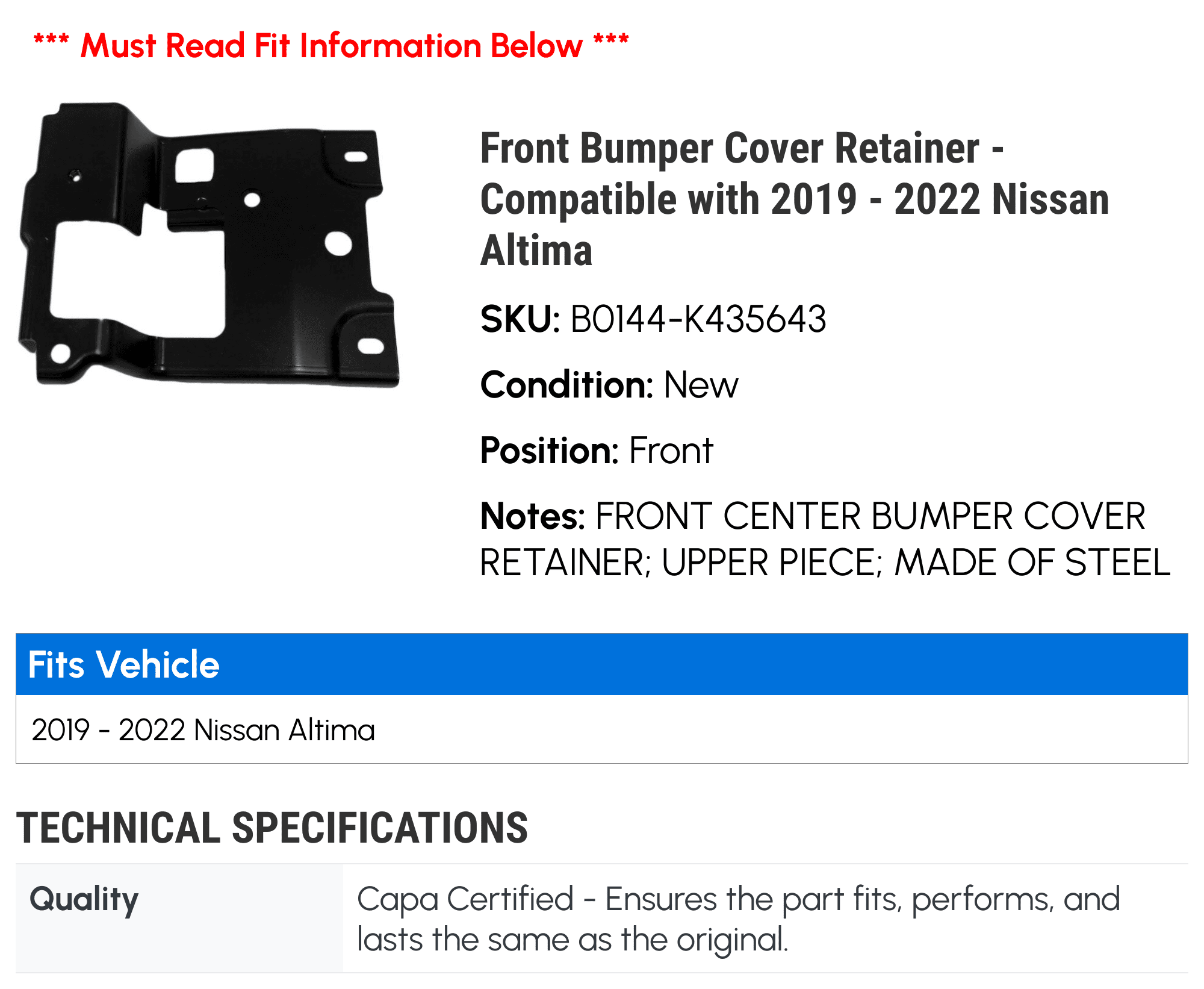 2019-2022 Nissan Altima Front Bumper Used Oem For Sale In Houston, TX - Foto 6