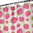thumbnail image 4 of Strawberry Lover Shower Curtain 72x84 Inch Premium Fruity Bathroom Decor with Sweet Red Berries & Metal Grommets, 4 of 4
