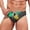 Dark Gray, variant on heyac Men's Ployester Swimsuit Bikini Briefs with Adjustable Drawstring,Army Green,L