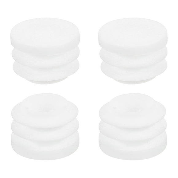 Unique Bargains Bouchon Rond en Plastique 3/4 Pouces(19mm), Lot de 4 Bouchons Blancs