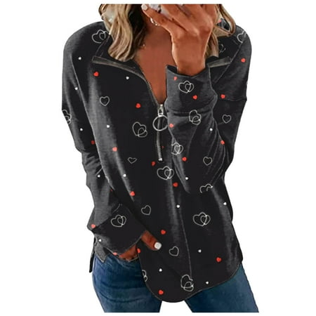 

Pullover For Ladies Zipper Vacation Basic Pullover Blouses Maternity Tee Shirts