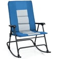 thumbnail image 6 of Amijoy Foldable Rocking Padded Chair Portable Camping Chair with Backrest Armrest Blue, 6 of 7