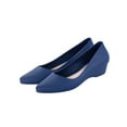 thumbnail image 4 of Gomelly Slip-on Comfy Mid Wedge Pumps for Womens Simple Closed Toe Lightweight Walking Work Pump Rain Shoes, 4 of 7
