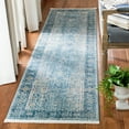 thumbnail image 2 of SAFAVIEH Victoria Bethanie Floral Bordered Runner, 2'2" x 6', Blue/Ivory, 2 of 8