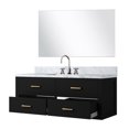 thumbnail image 6 of 48" W Black Bath Vanity With Marble, Faucet And 43" Mirror, Assembled Marble Counter, Mirror Included, 6 of 6