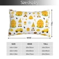thumbnail image 2 of Yiaed Gnomes Bees Print Brushed Microfiber Envelope Pillowcases, Standard,Envelope Closure Pillow Cases(No pillow core)-20"x30", 2 of 6