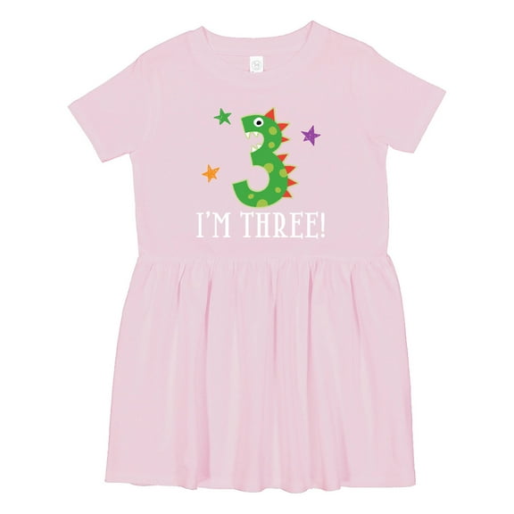 Inktastic 3rd Birthday Dinosaur Party Girls Toddler Dress