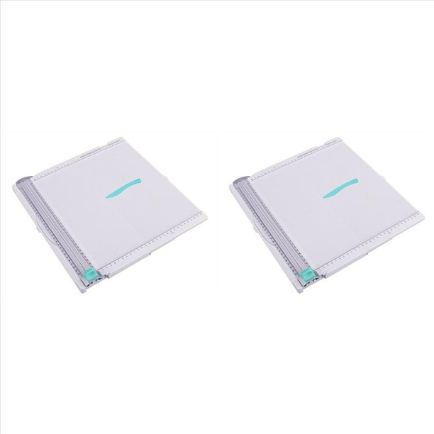 2X Tabla de Puntuación para Cortadora de Papel: Cortador de Papel Artesanal de 12 X 12 Pulgadas, Plegable y Anotador para Portada de Libro, Caja de Regalo, Fotografía, Etc.