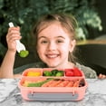 Pink Bento Box for Kids/Adults, 1300ml LeakProof Lunch Box, Microwave
