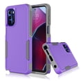 thumbnail image 7 of Taxfox PC PU Shockproof Hard Shell Rugged Cell Phone Case for Motorola Moto G Stylus 5G 2022, Purple, 7 of 7