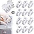 thumbnail image 1 of 12 piezas de pinzas para fundas de edredón, pinzas para sábanas, pinzas de fijación antideslizantes sin aguja, accesorios de cama blancos, 1 of 5