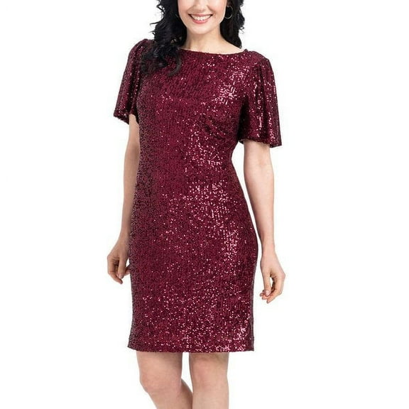 Hilary Radley Ladies' Sequin Dress Size: XS, Color: Wine
